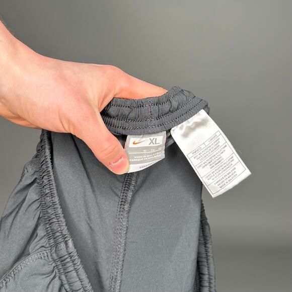 Vintage Y2K Nike Track Pants Mens XL Baggy Wide Leg Dark Grey Black Sweatpants - Picture 4 of 4